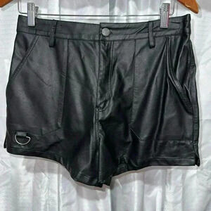 Indigo Rising Faux Leather Shorts Black Size 9